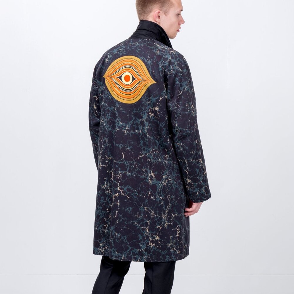 BNWT AW18 DRIES VAN NOTEN MARBLE EYE REVERSIBLE COAT 46 & 48